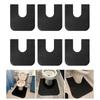 6pcs Adjustable U Shape Toilet Training Mats for Boy,Elderly Washable Bathroom Rugs Commode Mats Quick Installation