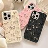 Cute 3D Pretty Bowknot Hollow-Out Soft Silicone Case For iPhone 13 14 15 16 17 Air Pro Max Phone Back Cover