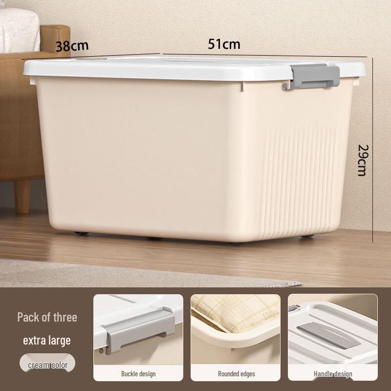 Miflame Plastic Storage Boxes with Wheels