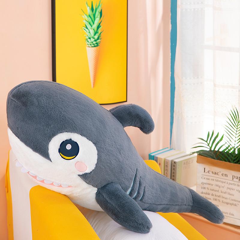 

Adorable Fur Rabbit Shark Plush Toy For Kids And Adults Hug Gifts Pillow 45cm/17.72in синій