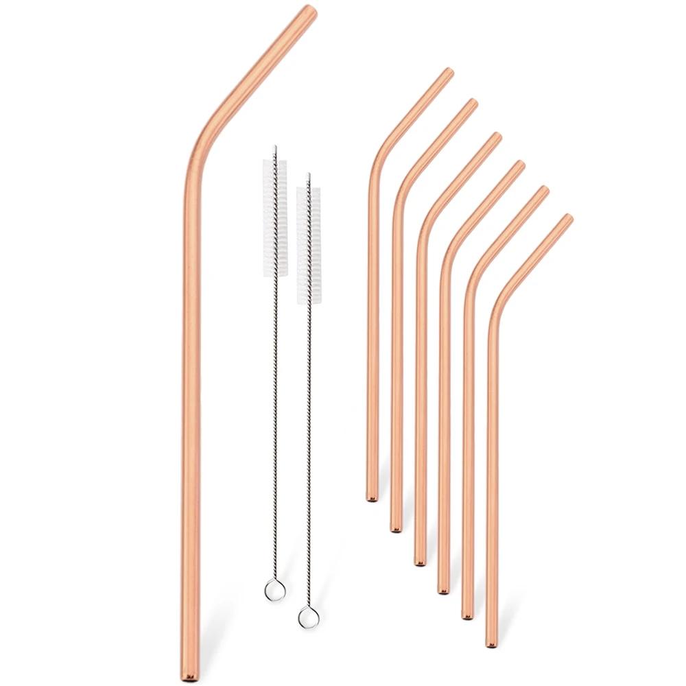 Set di 9 Cannucce Riutilizzabili Cannucce Metalliche Cannucce in Acciaio Inossidabile 304 per Caffè Latte Bar Accessorio Festa Cannuccia da Cocktail