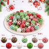 Random size quantity Christmas wooden beads Christmas wooden beads Christmas round beads Winter pine round beads natural wood