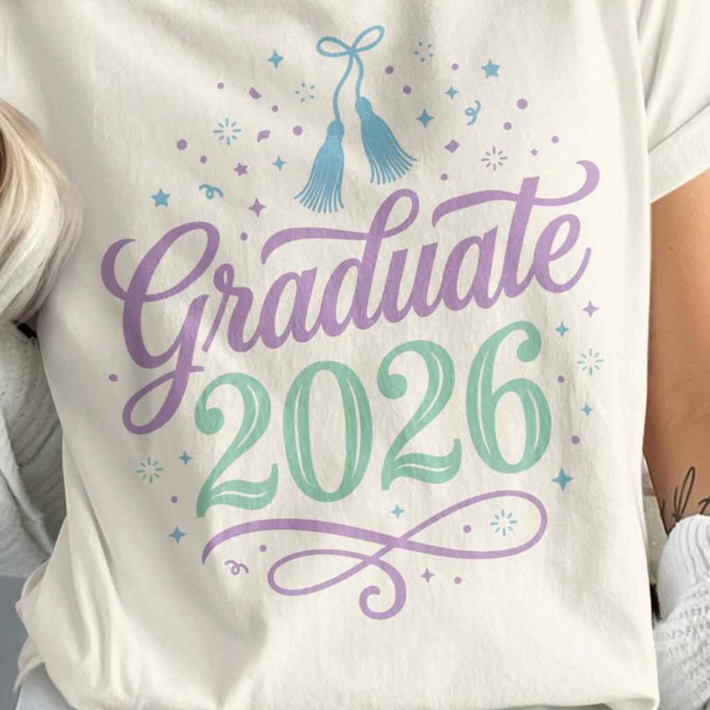 Class of 2026 Graduation T-Shirt and kids tshirt | Senior 2026 Grad Tee | College High School Graduate Gift | Future Grad Apparel