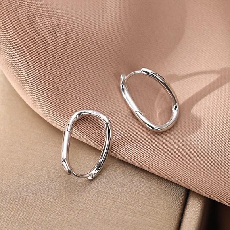 

Необычные геометрические серьги-кольца из серебра 925 пробы для женщин, простой дизайн, ювелирные изделия для ушей, оптовая продажа Huggies Pendientes