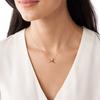 Emporio Armani Diamond Bow Pendant Clavicle Chain 925 Silver Necklace Women's Rose Gold Rose gold F base package