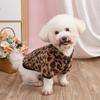 Haustierkleidung für Hund Katze Welpe Tanktop Bunt Leopard Fuzzy Mantel Sweatshirt Hundeoutfits für Kleine Mittelgroße Hunde für Herbst Winter