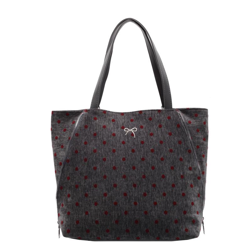 Vintage Tragetasche Damen Dot Print Unterarmtasche Große Kapazität Umhängetasche Multifunktionaler Rucksack