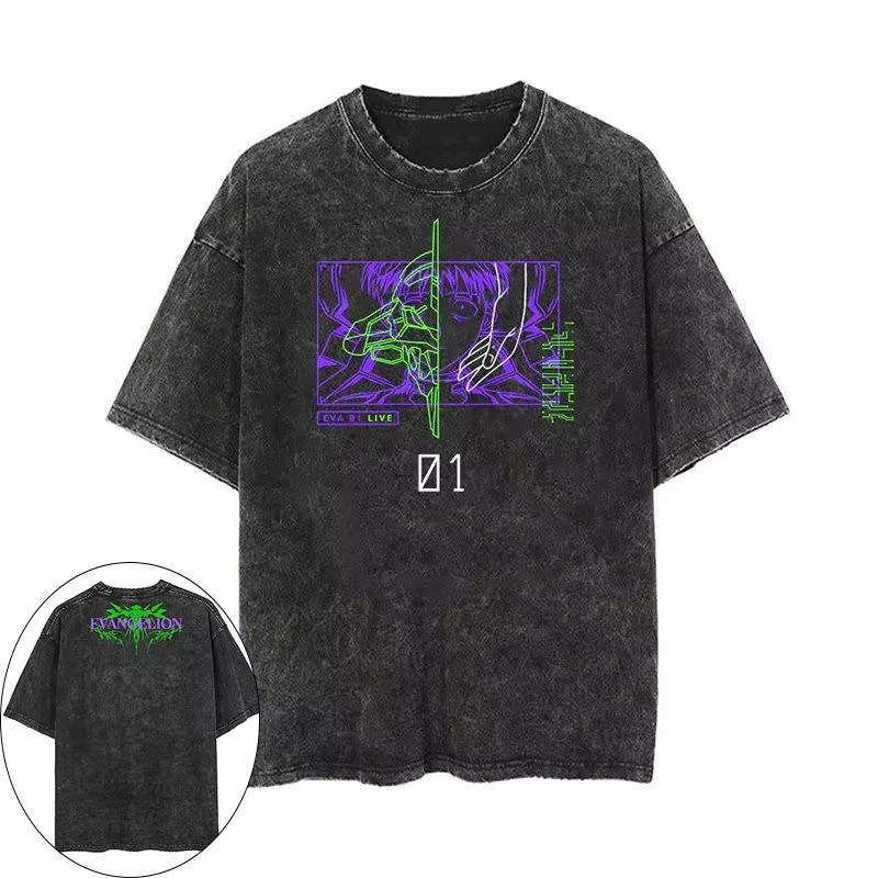 

Jujutsu Kaisen Gojo Satoru Tshirt Anime Vintage Yk Washed Tee Shirt Summer Short Sleeve Casual Loose Cotton Mens Clothing Top 2XL