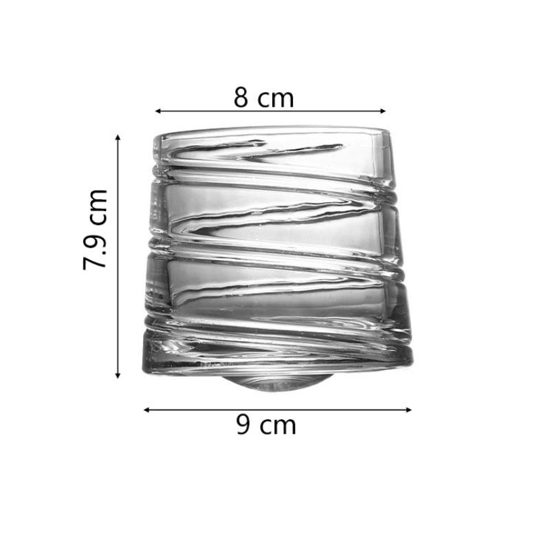Pahar de whisky rotativ de înaltă calitate 300 ml 10,3 oz, pahar premium pentru băuturi reci, pahar de vin transparent sculptat pentru bar, potrivit pentru cadou