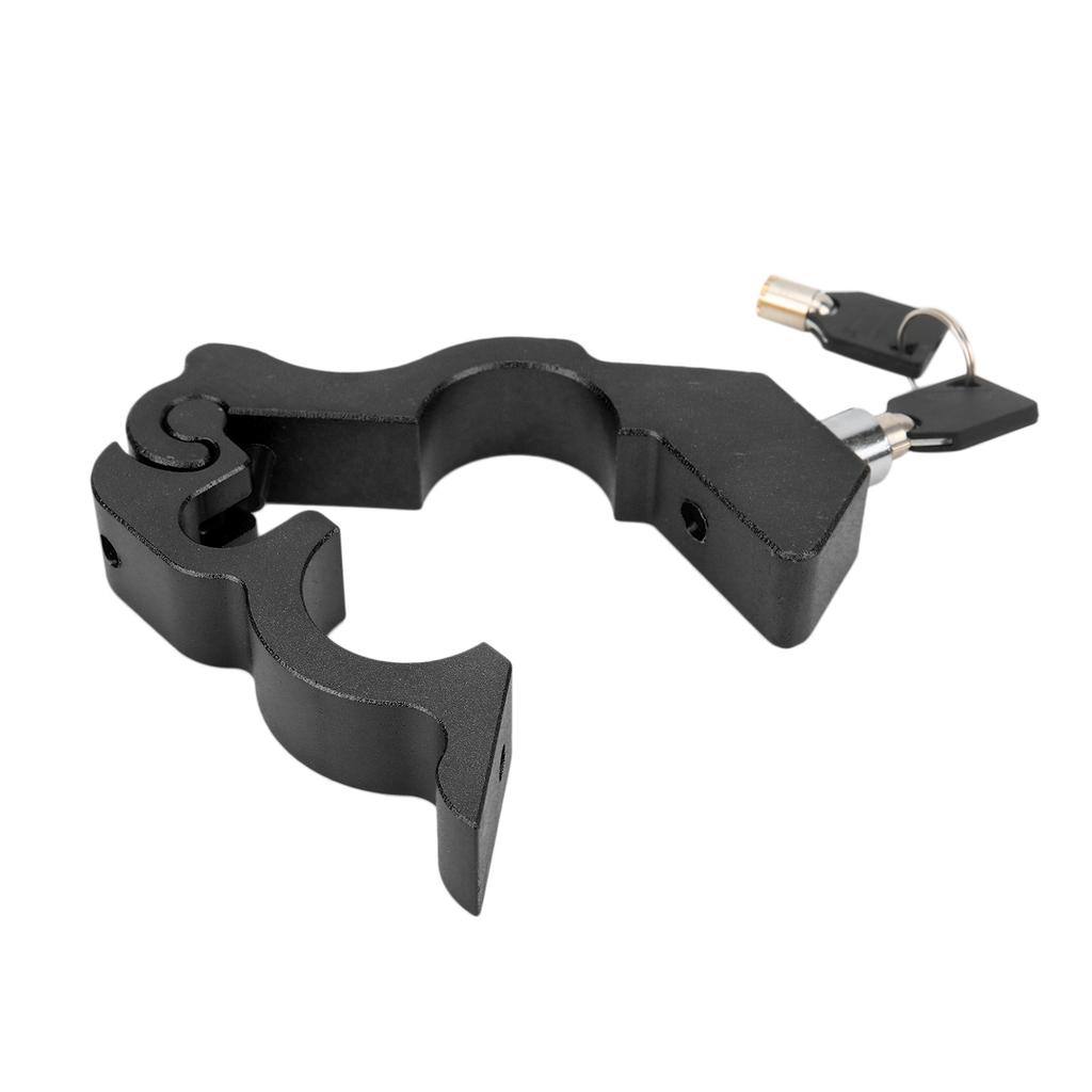 Motorcycle Lock Handlebar Grip Aluminum Protective Horn Lock for Braking SecurityBlack