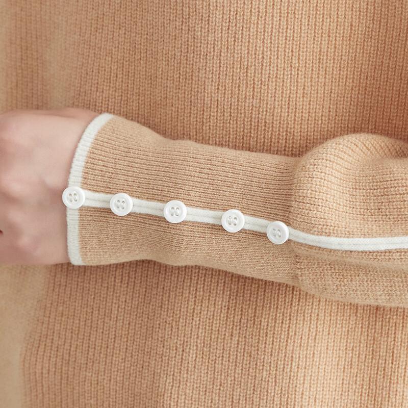 Srcr Women's 100% Wool Half-High Collar Knitted Sweater