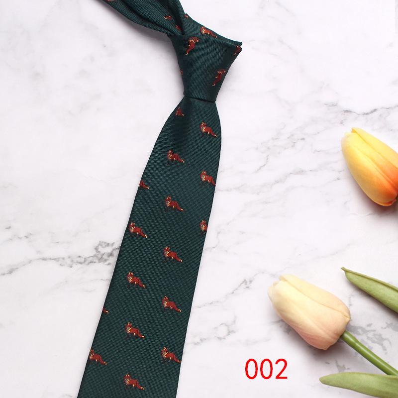 Green Series Business Tie Men'S Retro Striped Cashew Flower Polyester Silk Hand Tie