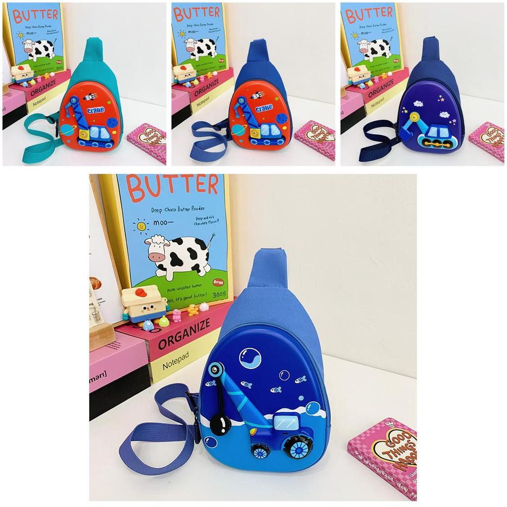 Kids Cartoon Shoulder Bag With Polyester Lining For Daily Use Boys Girls