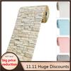 3D Faux Brick Wall Stickers Diy Decorative Self-Adhesive Waterproof Wallpaper Children'S Room Bedroom Kitchen Home Decoration