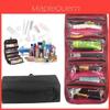 Bolsa Cosmética Roll N Go Preto/vermelho Tecido Não Tecido Companheiro de Viagem Para Cosméticos e Artigos de Higiene Pessoal