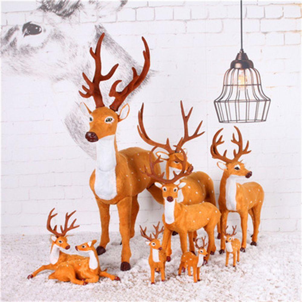 

Xmas New Year Simulation Xmas Plush Elk Home Ornament Party Decoration Christmas Deer