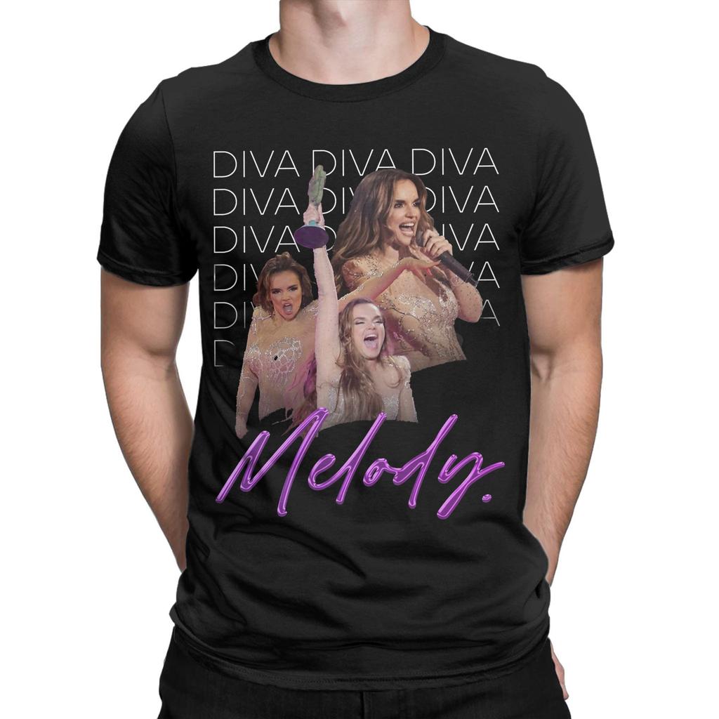 Melody Esa Diva Eurovisions 2025 Spain Apparel Unisex T Shirt 100% Cotton Tee Print Song Contest T-shirt Clothes