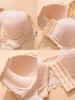 Plus Size Front Closure Lace Bra - Thin, Comfortable, Wire-Free Design for Extra Support