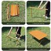 Ultra-Light Portable Folding Camping Table & Chair Set with Wood Grain Finish