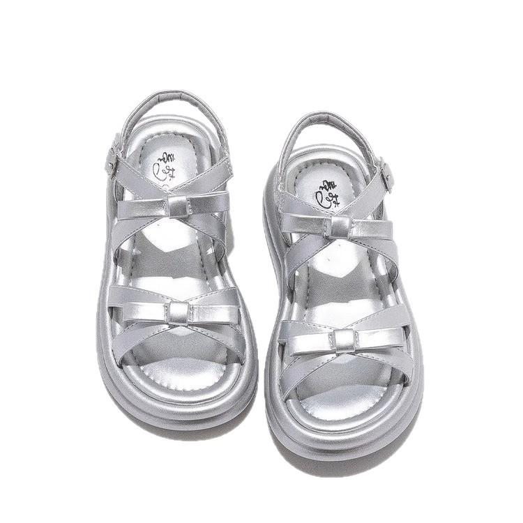 Girls Sandals Summer 2025 Summer New Girls Princess Shoes Children's Shoes Casual Roman Sandals Summer Shoes