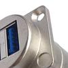 USB 3.0 Socket Dual USB A Port Female To Female Coupler Socket D Type Panel Mount Connector for