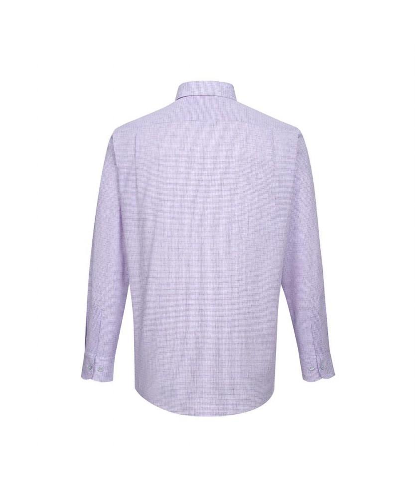 Dagseusyeocheu Linen Blend Micro Check Shirt_Dls3Shdl121R1