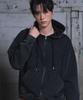 As You Think My Mind Line Point Vintage Zip-Up Hoodie_Black