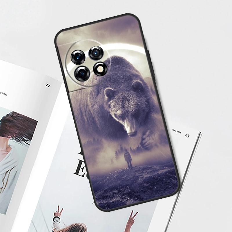 

Cartoon Grizzly Bear Case For OnePlus Nord 5 CE 4 3 Lite N20 N30 OnePlus 15 13 12 11 8 9 10 Pro 12R 13T 13R Cover OnePlus 15