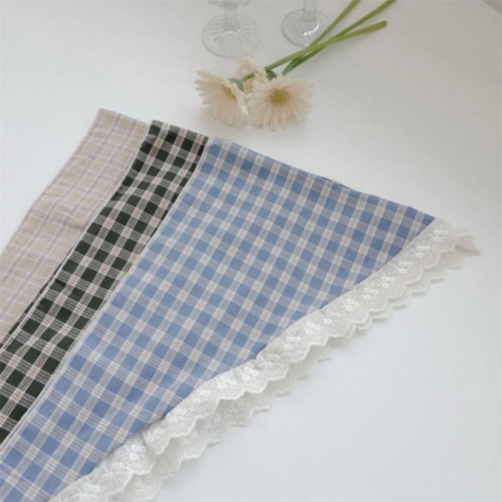 New Arrivals Open Run Women Check Headband Flower Punching Lace Combination Scab