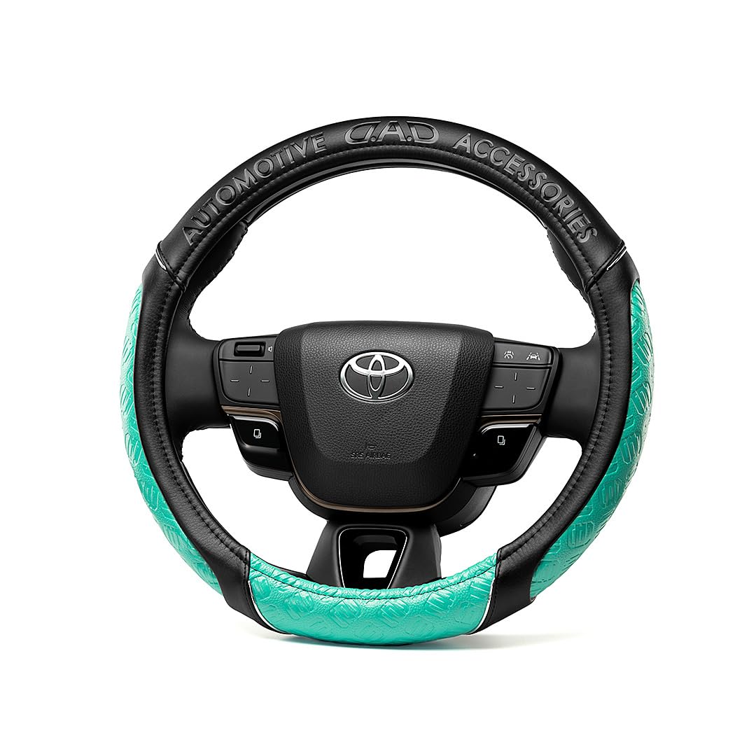 

GALSON DAD Steering Wheel SS Monogram Leather Ocean and suitable for standard and light PU leather provides excellent and long life for long Cover,