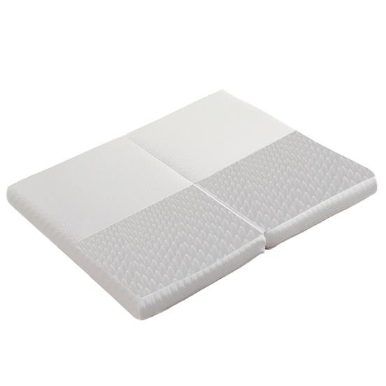 Foldable Mattress, Honeycomb Fabric, Ergonomic, Breathable And Durable, Compression Packaging, Multi-Purpose Mat, Hardness H3, 23D Sponge, White,