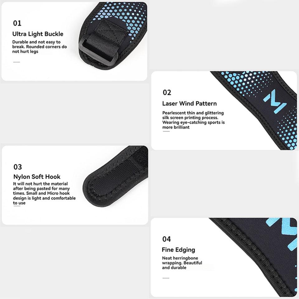 Loogdeel 1Pcs Patella Knee Strap Brace Adjustable Knee Patellar Tendon Stabilizer Support Band For Soccer Basketball Running