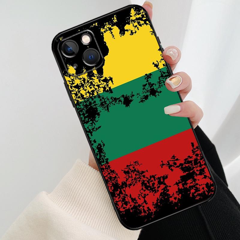 Fashion Lithuania Flag Phone Case For iPhone 17 Pro Max 14 13 12 11 15 16 Pro Max mini 15 16 Plus 16e 17 Air Cover