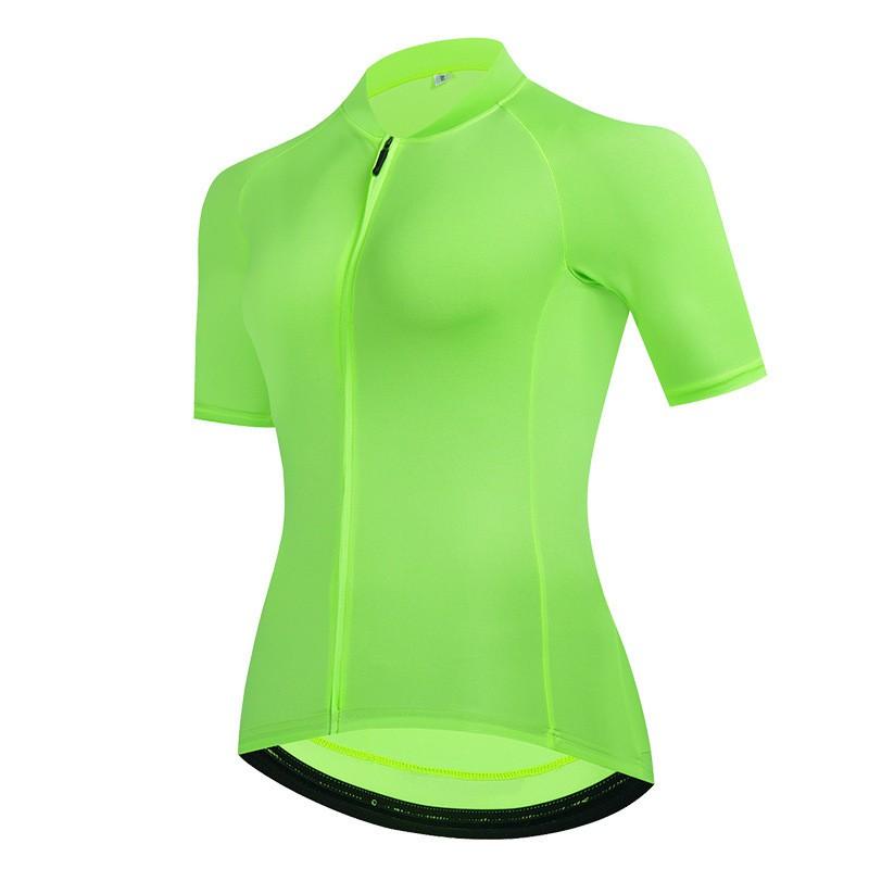 Womens Lightweight Breathable Cycling Jersey Short Sleeve Solid Color Road Bike Apparel