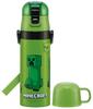 Skater Water Bottle Drink Cup Drink Minecraft Design Stainless Sports Bottle for Boys Kids' 2-Way (Direct 470ml, 430ml) - - Steel, Insulated,