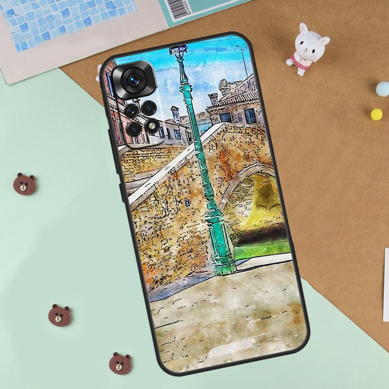 Travel italy Street Venice Case For Xiaomi Redmi Note 13 14 9 10 11 12 Pro 10S 11S 12S Cover For Redmi 13C 10C 12C 14C