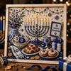 Creative Mindful Activity DIY Hanukkah Pearl Art Kit, 3D Mosaic Bead Craft Set, Hobby Set Ritual Making Kit for Traditional Holiday Home Decor