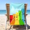 proof beach towel with a Numberblocks3 pattern - soft,absorbent,quick-drying,machine washable - perfect for swimming,camping,bathing