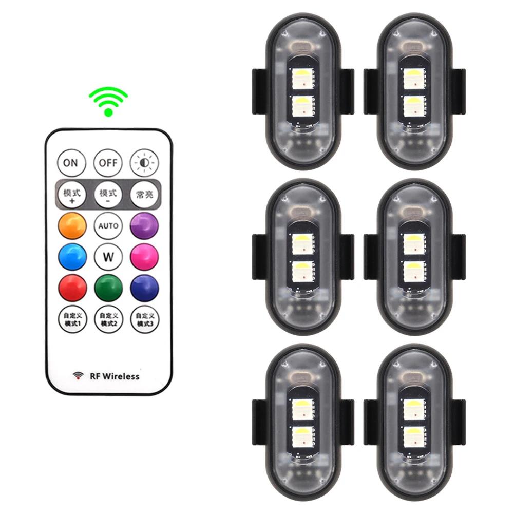 RGB Led Aircraft Strobe Lights Motorcycle Lights LED Flash Position Wireless Light Aircraft Airplane Helicopter Warning Lights