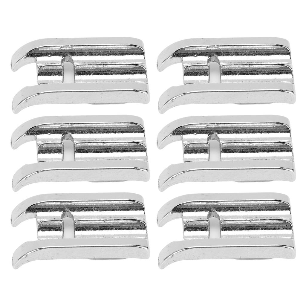 6pcs Presser Feet Stainless Steel Arc Rolled Hem Presser Foot for Household Sewing Machines