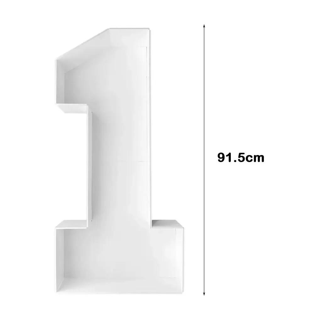 Numbers 0-9 3D Balloon Frame 91.5CM Three-dimensional Digital Balloon Number Box Large Size Balloon Combination 3D Standee