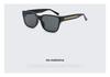 Korean Style Square Frame Sunglasses: Wood Grain Design, UV Protection for Women, Model 8892