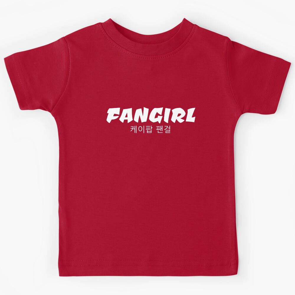 FANGIRL Kpop Hangul KOREAN Cute quote Kids T-Shirt 120