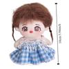 Lace Doll Clothes Dress Grid Plush Toys Clothes Toy Outfit 10cm Cotton Doll Clothes  Children Gift