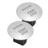 2pcs Engine Push Start Button, Silver Color Replacement Keyless Go Start Stop Pushbutton with Easy Installation, for Vehicle Part Number 2215450714
