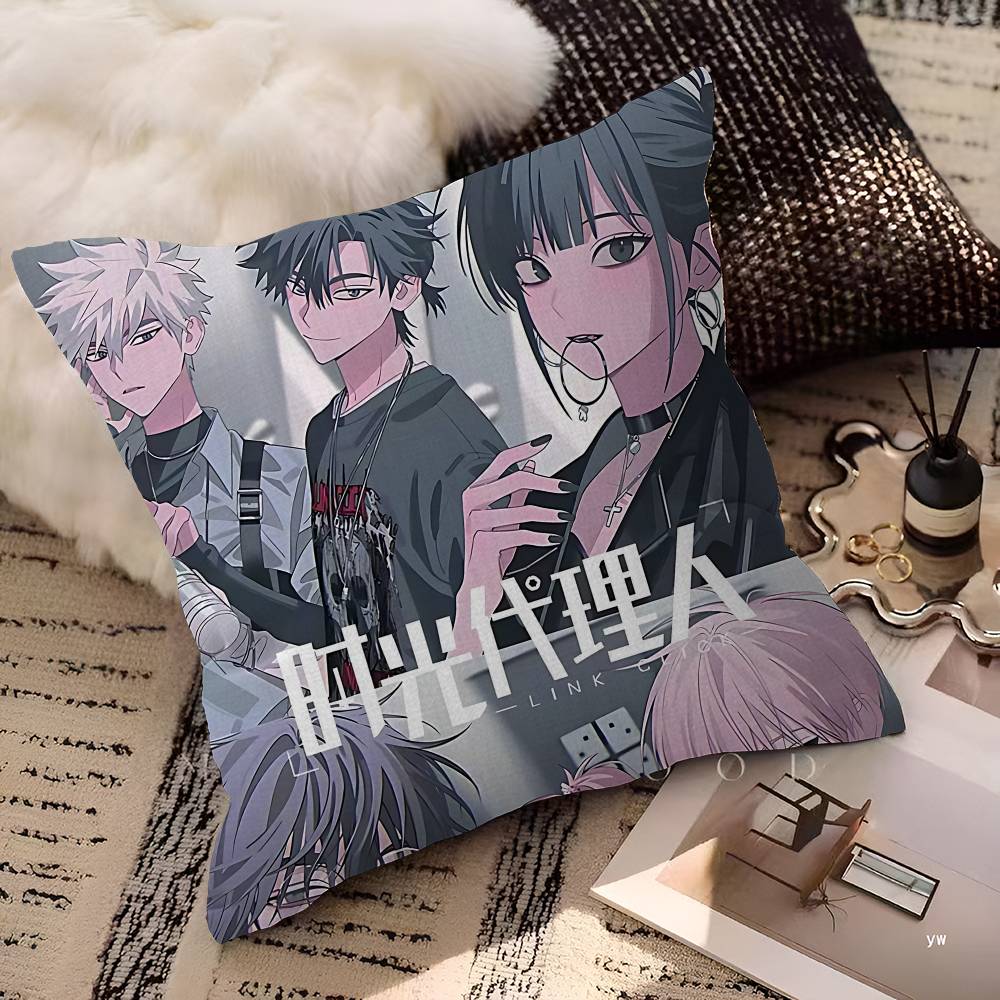 Link Click Anime Cushion Cover Polyester Sofa Cushions Decorative Throw Pillows Home Decoration Pillowcover