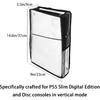 PS5 Slim Console Dust Cover - Transparent Waterproof Protective Sleeve with Anti-Scratch Design, Precision Fit for Disc Edition & Vertical Stand,