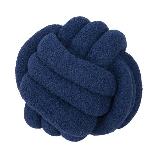 Pute Manuell Flettet Knute 22cm Rund Kuleform Sherpa Elastisk Soveselskap Sofa Dekorasjon Pyntepute Fotograferingspute