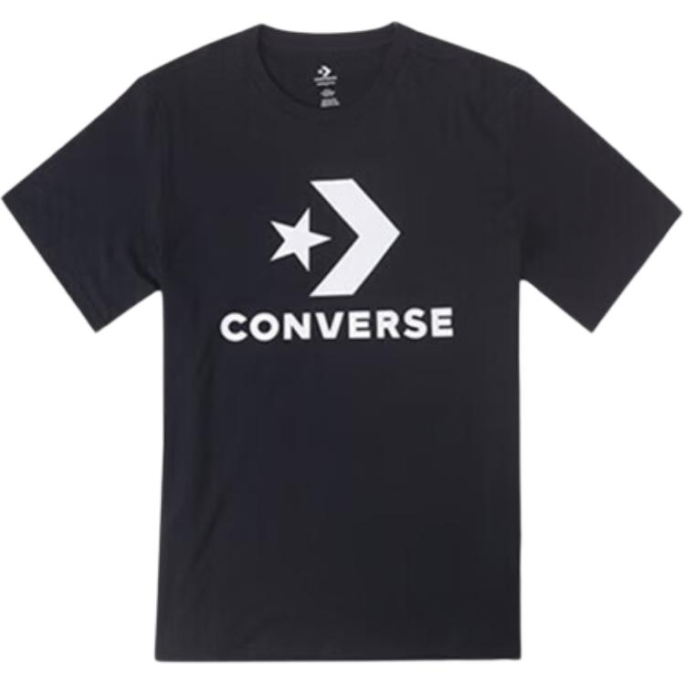 

New Converse T Shirts Unisex Black 10025458-A02 XS
