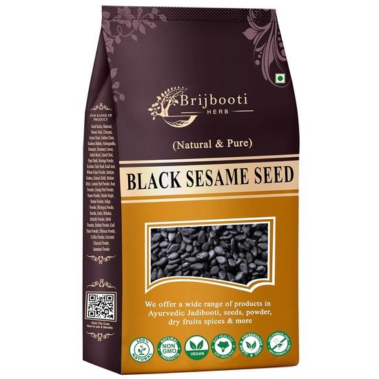 

Бирджу Махавир Натуральные Черные Семена Кунжута | Каале Тил | 400 Грамм | Тилл Кале 400GM